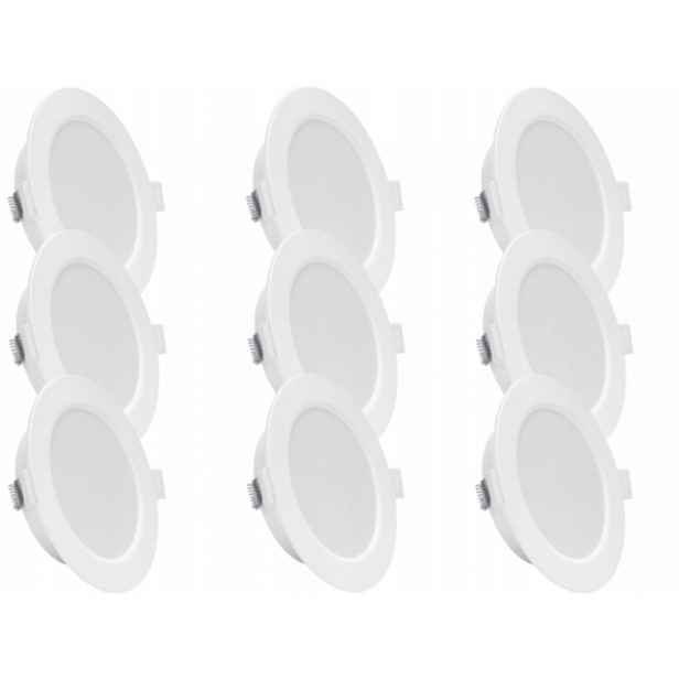 9x Led zapuštěné stropní svítidlo 6W Slim Studený plochý podomítkový panel