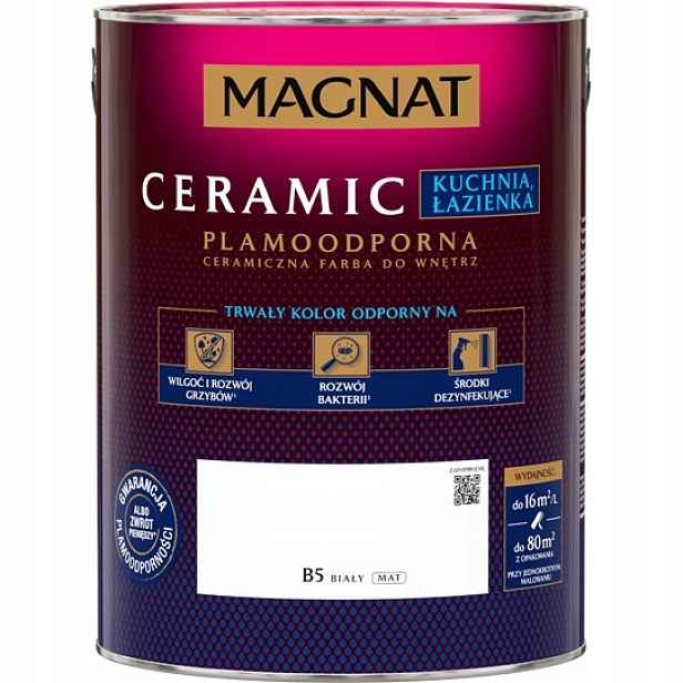 Barva Magnat Ceramic Kuchyně Koupelna 5L B5 Bílá