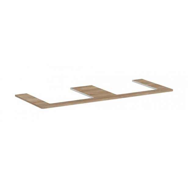 Deska pod umyvadlo Hansgrohe Xelu Q 136x1,6x55 cm přírodní dub 54099230