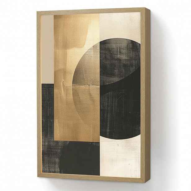 OnlyWow NÁSTĚNNÁ LAMPA S AKUMULÁTOREM Abstraktní - Moderní - Černá - Zlatá 40x60 cm