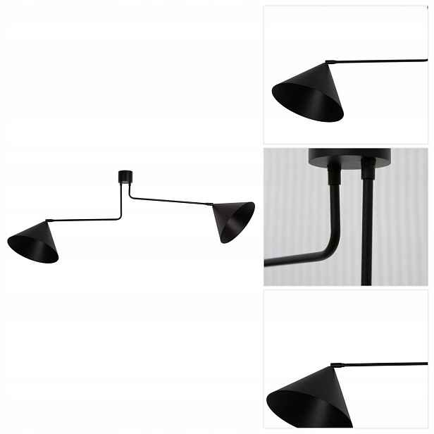 Stropní Svítidlo černý Magic 2 moderní pohyblivé zdroje nad pracovní deskou Sigma Lighting