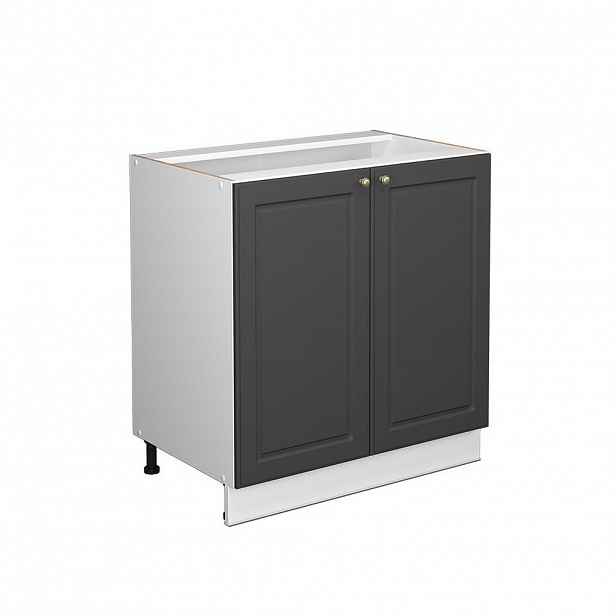 Vicco SPODNÍ SKŘÍŇKA KUCHYŇSKÉ LINKY Fame-Line, Anthrazit-Gold Landhaus/Bílá, 80 cm bez pracovní desky