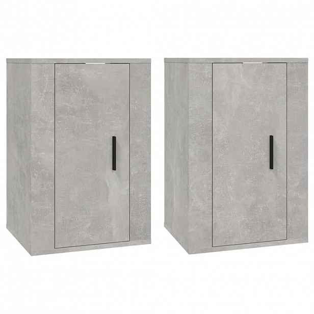 vidaXL Nástěnné TV skříňky 2 ks betonově šedé 40 x 34,5 x 60 cm