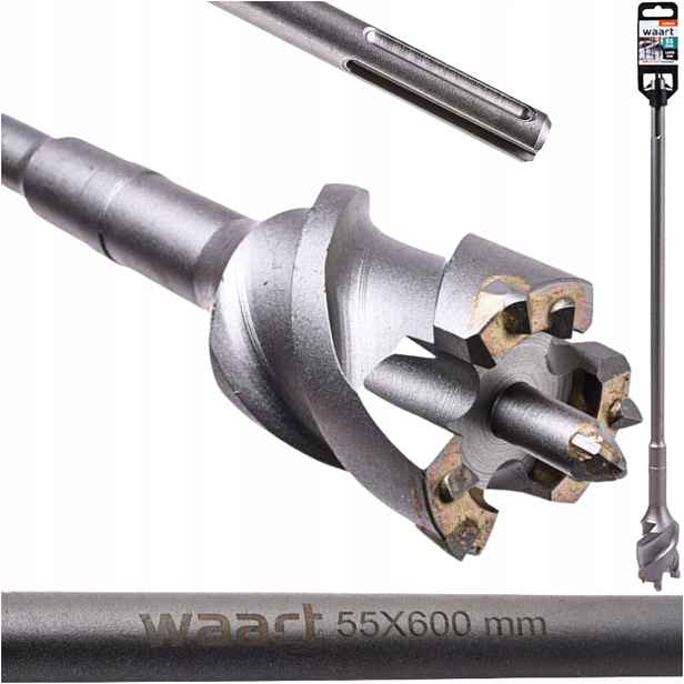 Vrták průrazový Waart Sds Max do Betonu 55 mm Průměr 600 mm Délka