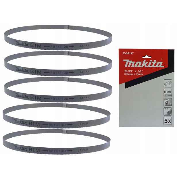 Bezkoncové Pilové Listy 13x0,5x730mm 5ks Makita E-04117 DPB184