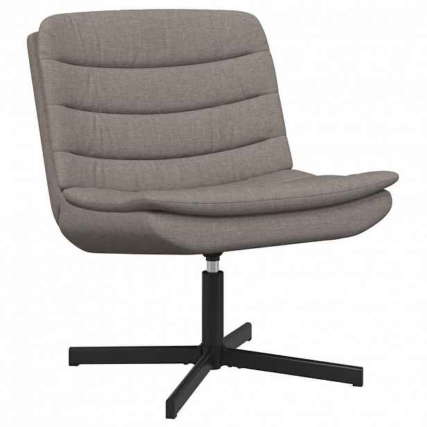 vidaXL Otočná židle Taupe 63 x 75 x 76 cm textil