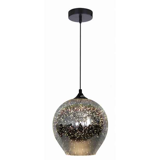 Candellux závěsná lampa Galactic černá E27 sklo 1x60W