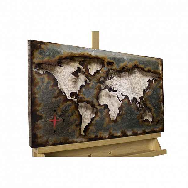 KUNSTLOFT KOVOVÝ OBRAZ ZŮSTANEME SPOJENI, 60/40 CM