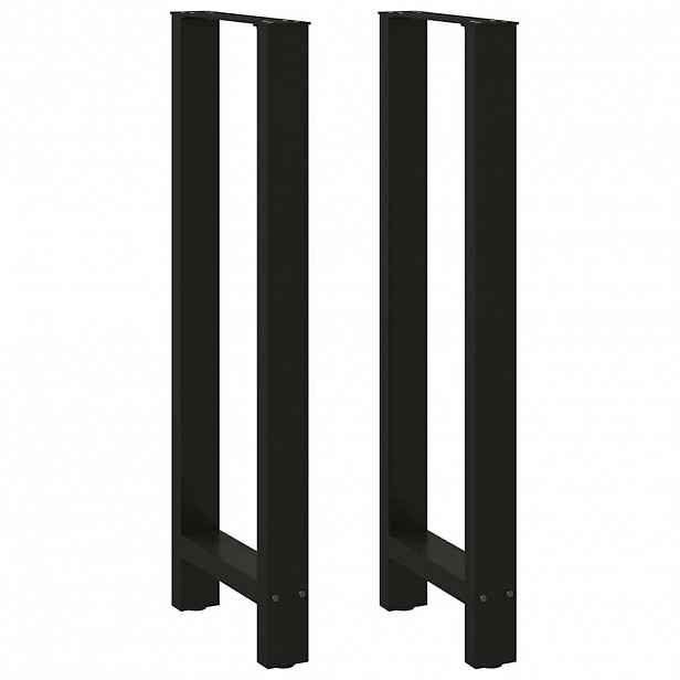 vidaXL Nohy barového stolu černé 2 ks 50 x (110-111) cm ocelové