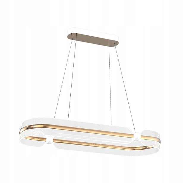 Závěsná Led lampa Závěsná Svítidlo Zlatá 56W Sopla Nastavitelná Italux