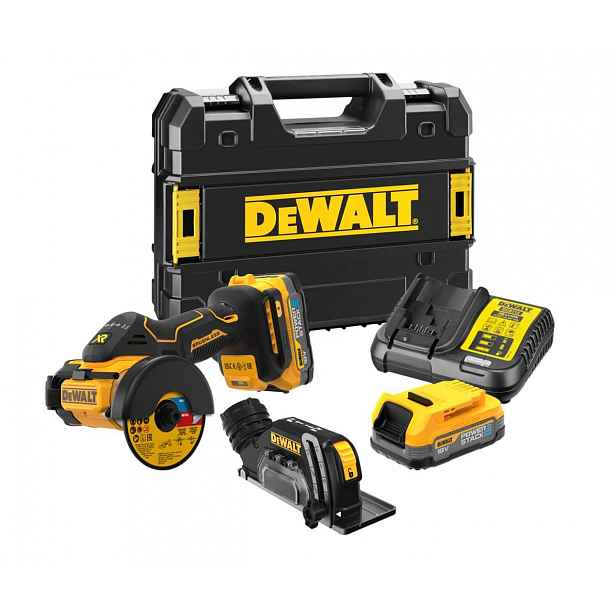 DeWALT - 18V AKU univerzální řezačka, 2x aku 1,7 Ah POWERSTACK, nabíječka DCS438E2T
