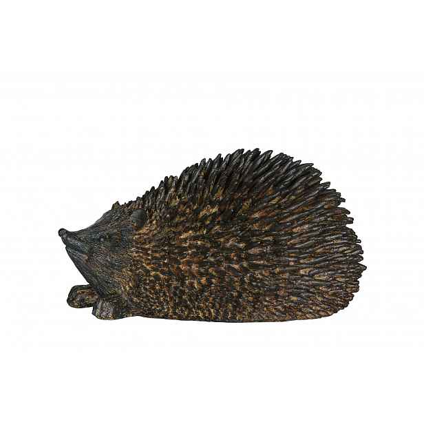 Figurka Ježka černohnědá dekorativní Ježek podzimní ozdoba 20x11cm Podzim