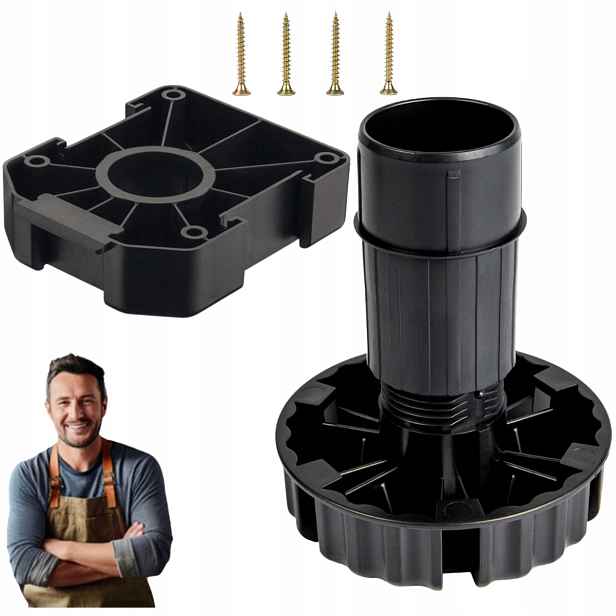 Nábytková noha pro vysoké zatížení H-100 mm (90-118 mm) s upevňovací hlavou 20 ks