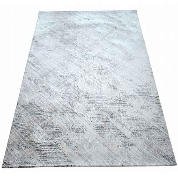 Koberec do obývacího pokoje 160 x 230 cm, loftový vzor s plyšovými štětinami, kvalita