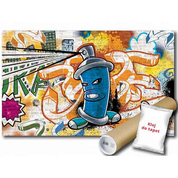 Vinylová fototapeta Graffiti Mural Street Art cihla děti sprej 152x104