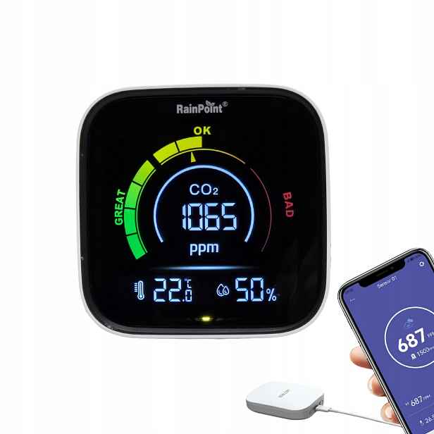 Detektor Senzor oxidu uhelnatého CO2 Monitor vlhkosti a teploty