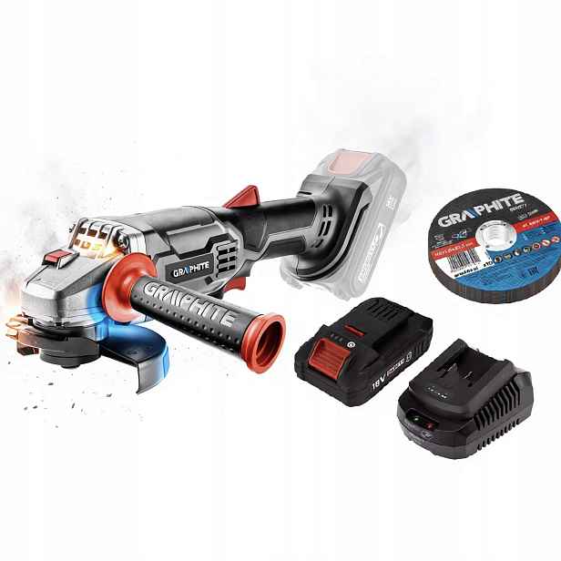 Grafitová Úhlová Bruska Energy+ 18V 115MM 58G003 Akumulátor 4AH Kotouče