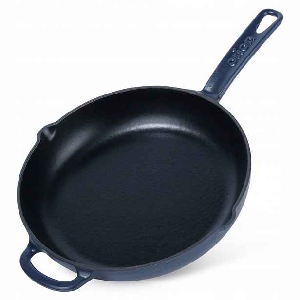 Litinová smaltovaná pánev na plyn a indukci Gril Ohniště trouby 24 cm