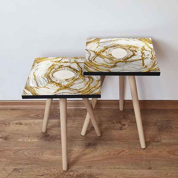 Odkládací stolek 2SHP Beige, 2 ks