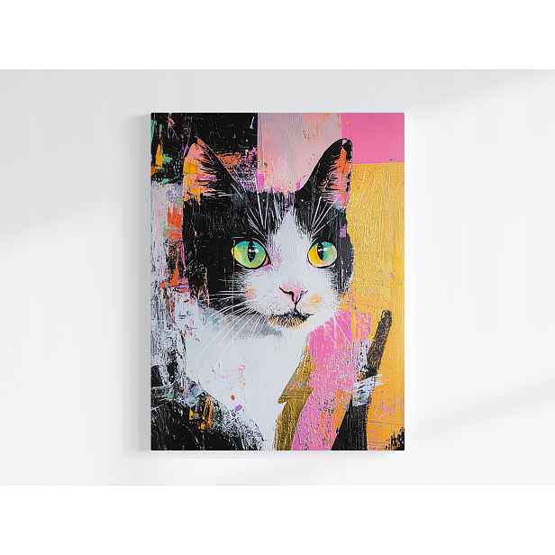 Plakát Portrét Kočka Graffiti Street Pop Art Urban 75x100