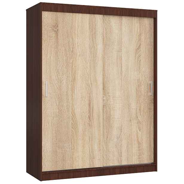Ak furniture Šatní skříň CLP Mono 150 cm wenge/dub sonoma