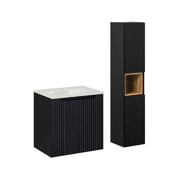 Petits-meubles KOUPELNOVÝ NÁBYTEK 60cm Riva 2er-Set Černá