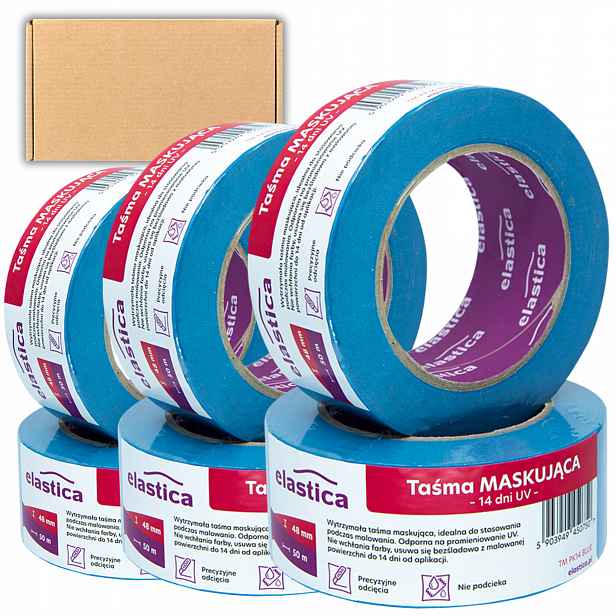24 x Maskovací Malířská Páska Modrá 14 Dní Uv 48 mm x 50 m Set