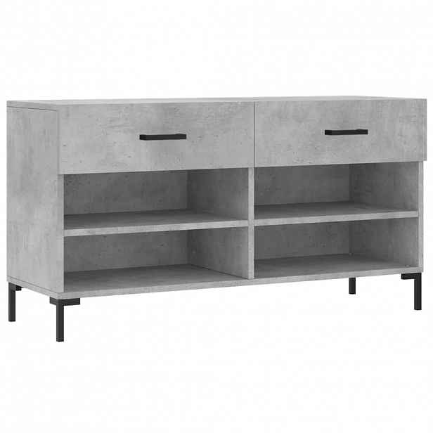 vidaXL Botník betonově šedý 102 x 35 x 55 cm kompozitní dřevo