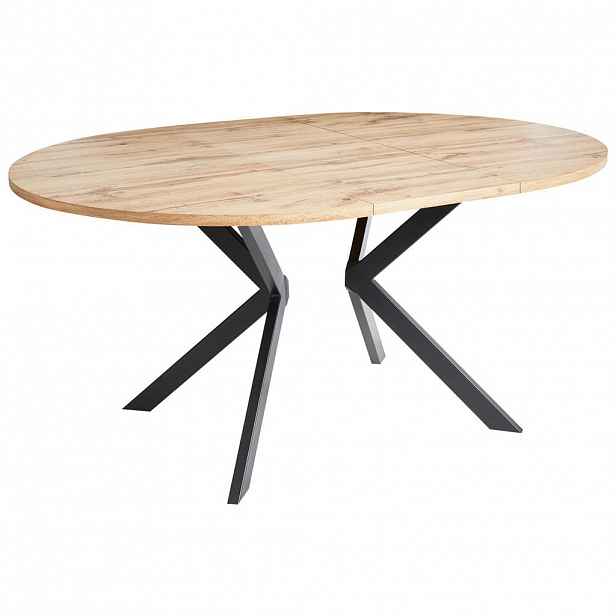 Beliani JÍDELNÍ STŮL vysunovací Světle hnědý 120-160/120 cm Carlea
