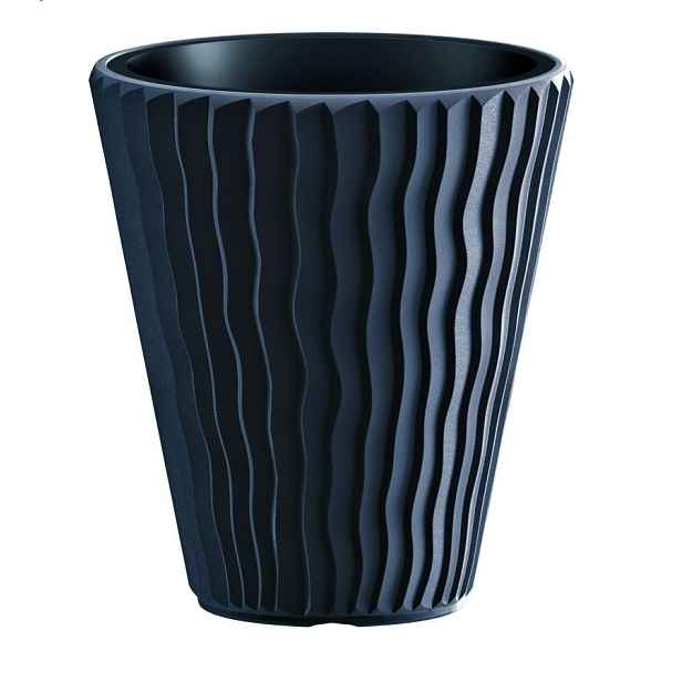 Prosperplast Květináč Small Sandy tmavě šedý, varianta 34,9 cm