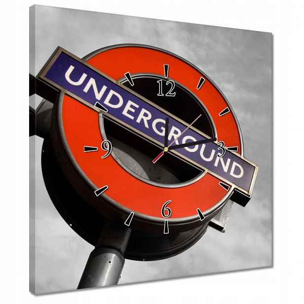 Nástěnné hodiny 40x40 Znak Underground Londýn