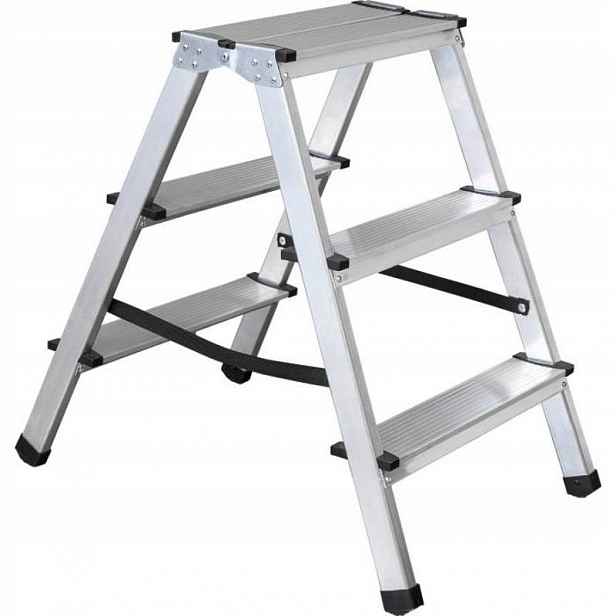 Schůdky pro domácnost, dvoustranné 150 kg, 2 x 2 stupně, Stalco
