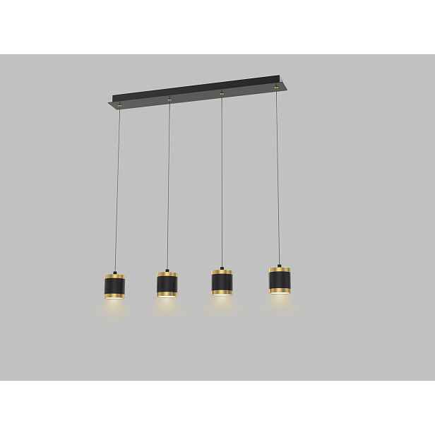 Závěsná lampa Toulouse – Elegantní černá lampa se zlatými akcenty