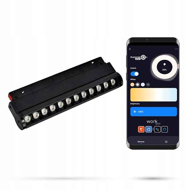 Lineární Led WiFi reflektor Zigbee nastavitelný 18W Smart Track 48VDC 3000-6000K