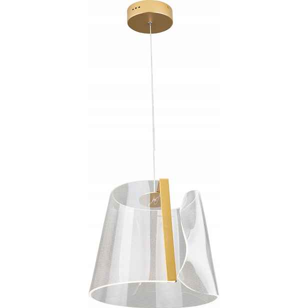 Závěsná Led lampa zlatá průhledný lampa nad ostrovní stůl 3000K Maxlight