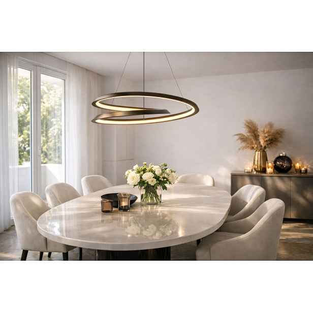 CALLAS lampa wisząca czarny 32W LED 3000, 4500, 6500K osłonka biała