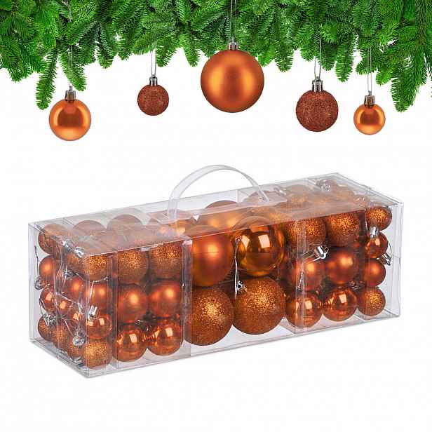 Relaxdays KOULE Oranžová 76dílná-sada Plast úložný box