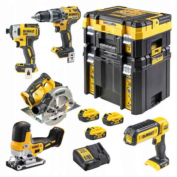 Sada 5 akumulátorových nástrojů Combo DeWALT DCK500P3T Xr 18V Bl