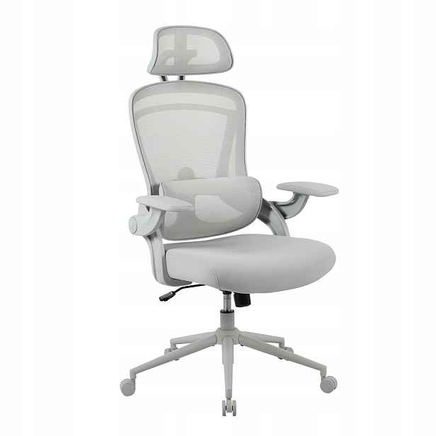 Kancelářská otočná židle Ergonomická Nastavitelná Spacetronik šedá