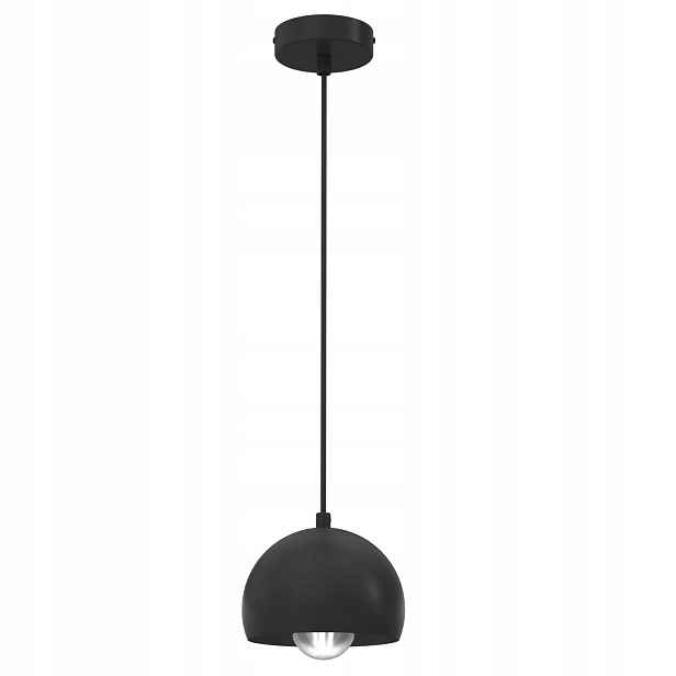 Luminex Sool závěsná lampa černá kopule 1xE27 kov 15W IP20