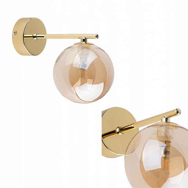 Nástěnné svítidlo Zlaté Skleněné Bílé Estera Metal G9 Chodba Tk Lighting