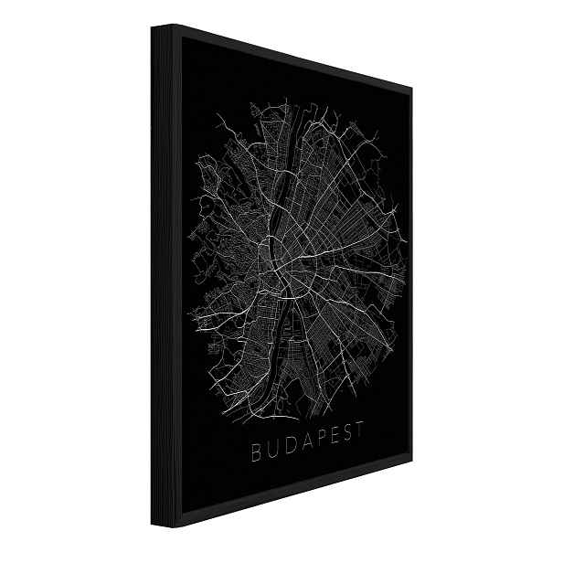 3D Obraz V Rámečku Město Budapešť Ulice Černobílá Architektura 60x40