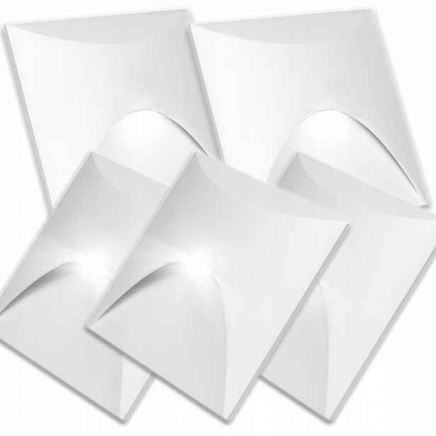 5x Schodišťová Objímka Schodišťová Podsvícení Schodů Bílá Hliník 3W