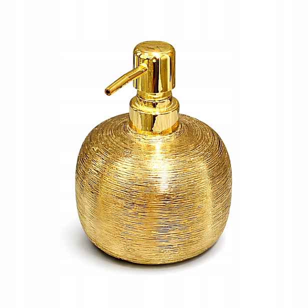 Dávkovač zlatý keramický koupelna glamour 350 ml stojící
