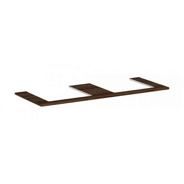Deska pod umyvadlo Hansgrohe Xelu Q 136x1,6x55 cm tmavý ořech 54099630