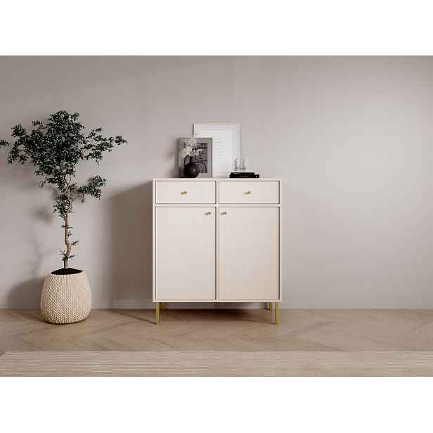 Kombinovaná minimalistická komoda DENRA - béžová