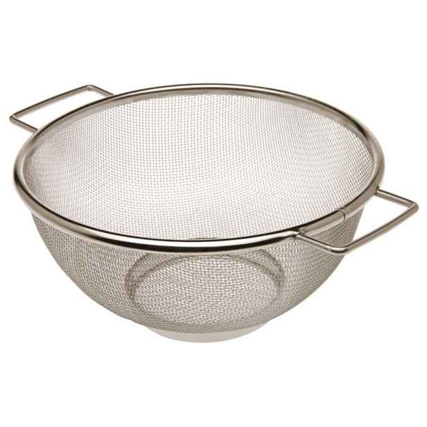 cedník d20cm stojící, 2ucha, síto NR