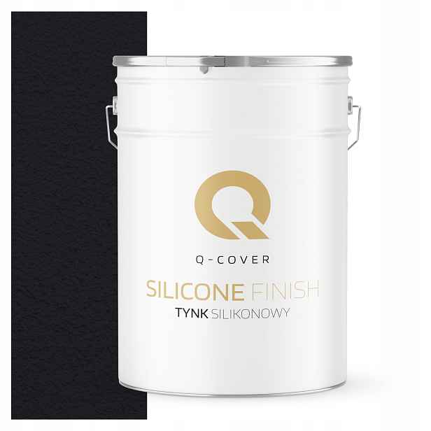 Fasádní Silikonová Omítka Černá Hluboká Ral 9005 25KG Granulace 2.0mm