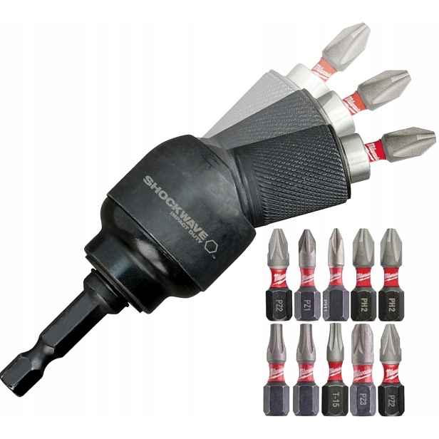 Nástavec pro rázový utahovák úhlový Knuckle Milwaukee 1/4" bity adaptér