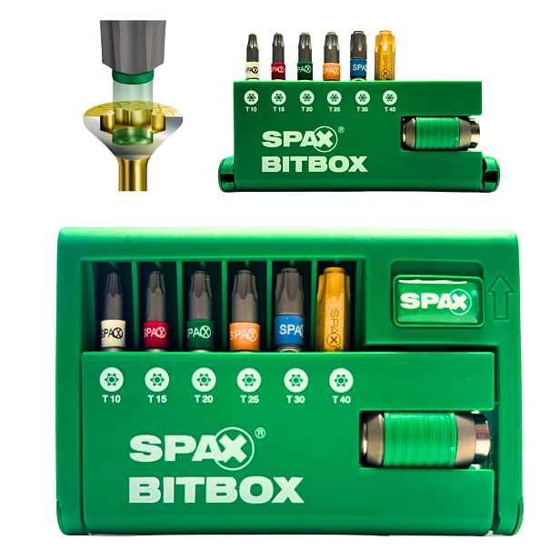 Spax BitBox sada bitů Torx T10-T40 magnetický držák